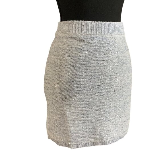 Wild Fable Womens Stretch Light Aqua Blue Sequin Knit Mini Skirt Size XS - Picture 3 of 13